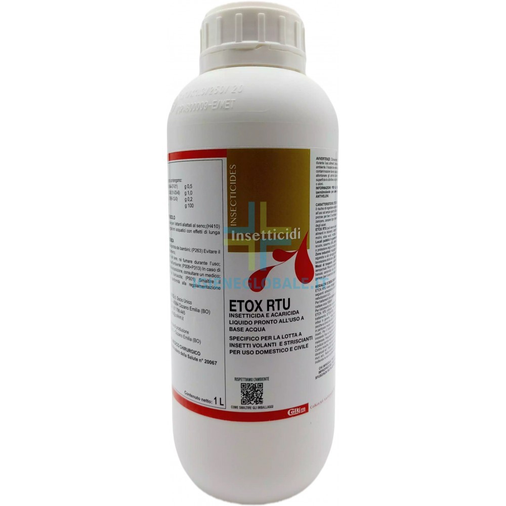 Insetticida per pulci in casa, pronto all'uso, trattamento antipulci per  interni: ETOX RTU 1 Litro