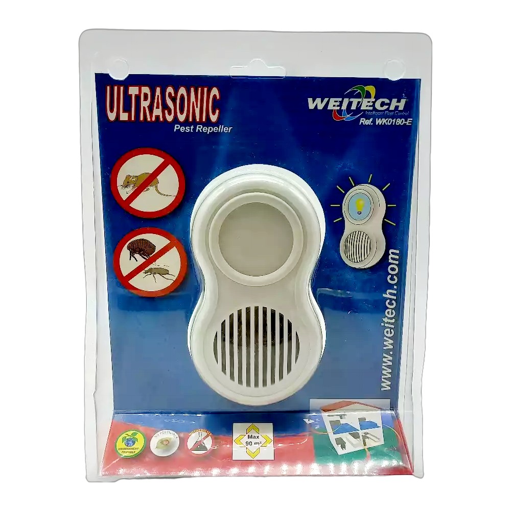 Scaccia topi ultrasuoni, dissuasore ad Ultrasuoni WEITECH, copertura 90 mq