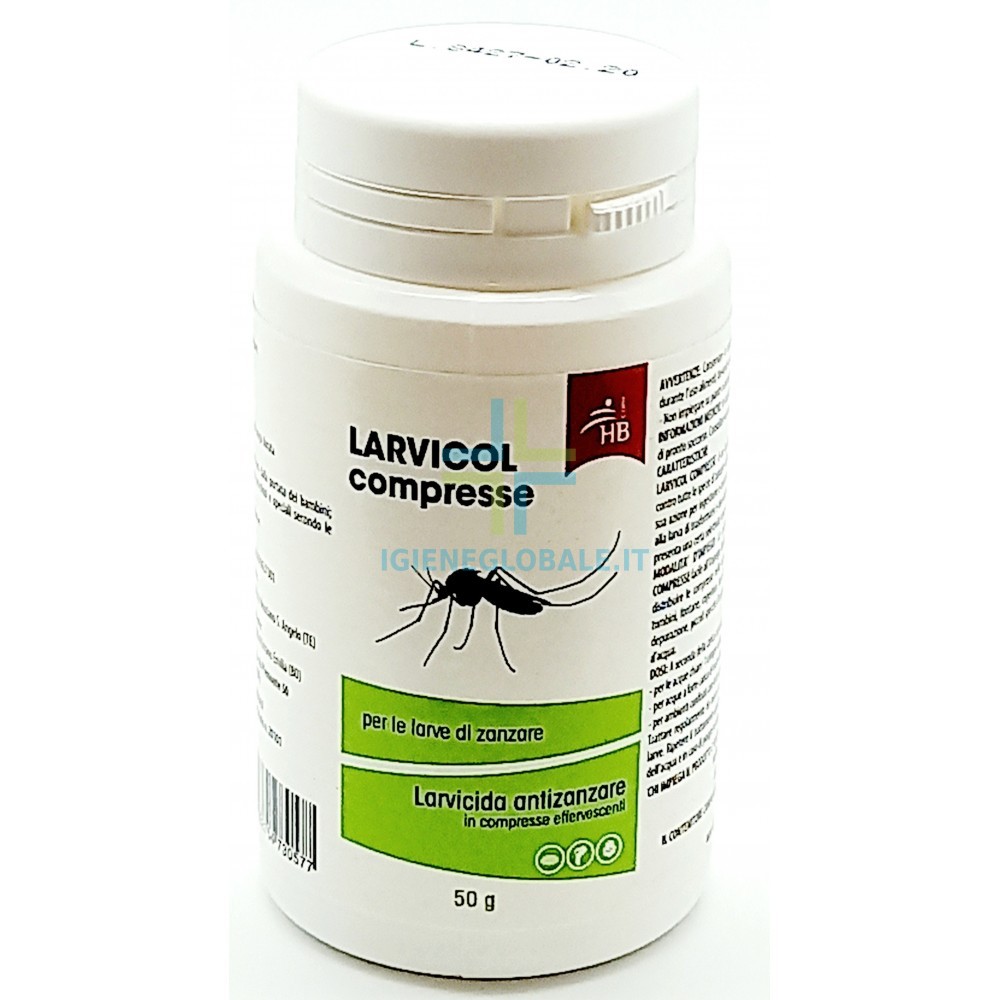 Pastiglie anti zanzare, larvicida, scatola da 50 gr: LARVICOL