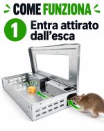 Trappola per topi vivi, ecologica, sicura per cani e gatti. - immagine 3