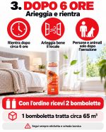 Bomba insetticida per cimici da letto, aerosol autosvuotante per camere e ambienti: ONE SHOT 150 ml - immagine 5