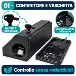 Kit 3 erogatori rodent stop +  6 trappole collanti per ratti GLUE BLU - immagine 3