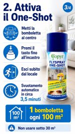 Insetticida acaricida spray per acari in casa, aerosol pronto all'uso: Flyspray - immagine 4