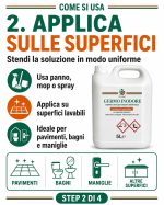 Disinfettante contro virus, batteri, liquido concentrato, ampio spettro d'azione, Germo Inodore da 5 litri - immagine 3