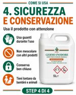 Disinfettante contro virus, batteri, liquido concentrato, ampio spettro d'azione, Germo Inodore da 5 litri - immagine 5
