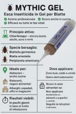 Gel insetticida per scarafaggi, blattella germanica, blatta nera, scarafaggio marrone, tubetto 30 grammi: Mythic gel - immagine 2