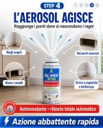 Insetticida aerosol per ragni in casa, autosvuotante. bomboletta da 150 ml: Tac Spray Ultra - immagine 5