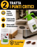 Insetticida Anti-scarafaggio, professionale + spruzzatore per piccole disinfestazioni, Cymina Plus, 250 ml. - immagine 3