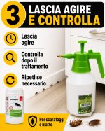 Insetticida Anti-scarafaggio, professionale + spruzzatore per piccole disinfestazioni, Cymina Plus, 250 ml. - immagine 4