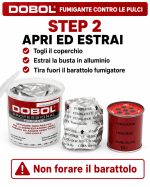 Insetticida fumogeno per pulci, ambienti interni, non macchia, senza gas: Dobol fumigante - immagine 3