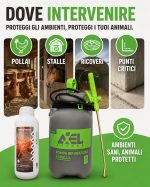 Insetticida acaricida per acaro rosso di polli e galline, pidocchio rosso, pollai: ALFASECT - immagine 3