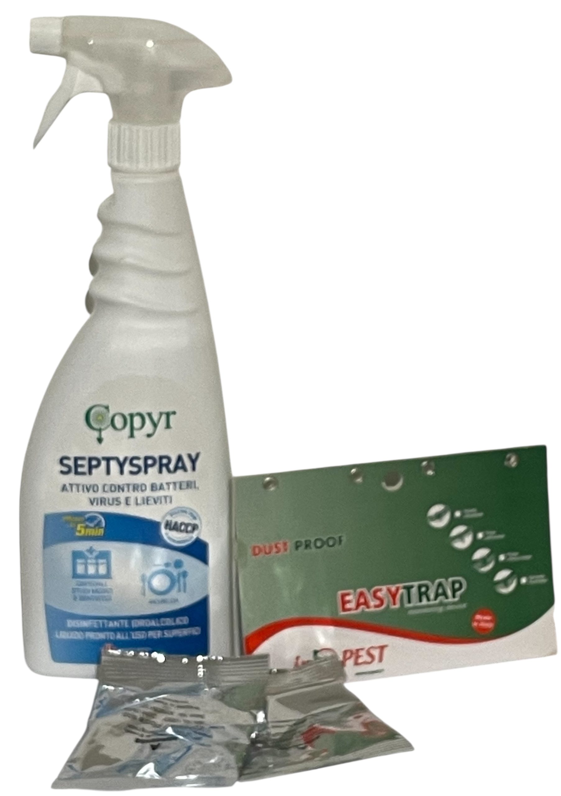 Kit Cucina HACCP: Trappola per tarme + Disinfettante Kit Cucina HACCP: Trappola per tarme + Disinfettante - immagine 1