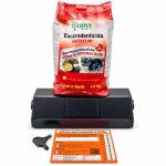 Kit 5 erogatori topi+ 5 cartelli segnalatori derattizzazione + 1,5 Kg di esche Copyr per topi e ratti