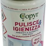 Plurisan spray igienizzante multiuso, alcol 96%.Bomboletta auto-svuotante 150 ml