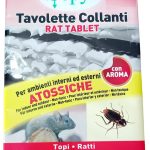 Tavolette adesive per topi e ratti, piastre di colla, aromatizzata alla nocciola: 1 set di 2 trappole Rat Tablet