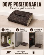 Trappola Adesiva per Scarafaggi e Topi | Unica Soluzione Multi-Cattura per Interni - immagine 3