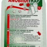 Trappola per anobidi, cartoncino collante da attivare con appositi feromoni