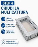 Trappola topi HACCP, insetti striscianti, multicattura, con piastra collante inclusa - immagine 5