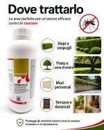 Trattamento anti zanzare, giardino, esterni, principio attivo cipermetrina: Cymina Plus da 1 Litro - immagine 3
