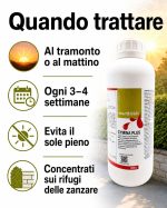 Trattamento anti zanzare, giardino, esterni, principio attivo cipermetrina: Cymina Plus da 1 Litro - immagine 5